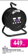 Reelco 30m Metal Reel Double Socket-Each