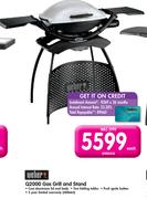 Weber Q2000 Gas Grill And Stand