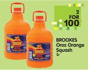 Brookes Oros Orange Squash-2x5ltr