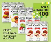 Ceres Fruit Juice(All Variants)-4x6x200ml