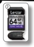 Lexar 64GB Premium SDXC Memory Card Plus Card Reader-Each