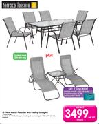 Terrace Leisure 10-Piece Manor Patio Set With Folding Loungers