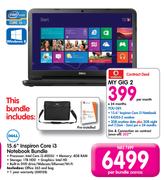 Dell 15.6" Inspiron Core i3 Notebook Bundle-Per Bundle