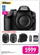 Nikon D3200 DSLR Twin Lens Bundle-Per Bundle
