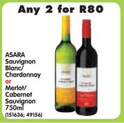 Asara Sauvignon Blanc/Chardonnay Or Merlot/Cabernet Sauvignon-2x750ml