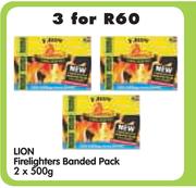 Lion Firelighters Banded Pack-3 x 2 x 500gm