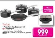 Tefal 4 Piece Non Stick Cookware Set Plus Snackwitch-Per Set