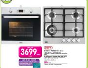 Defy 600mm MSE Slimline Oven DBO463 + Defy 600mm 4 Burner Gas Hob WCP DHG125-Each