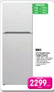 KIC 171Ltr Double Door Fridge/Freezer KTF518/1WH-Each