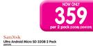 SanDisk Ultra Android Micro SD 32GB-Per 2 Pack