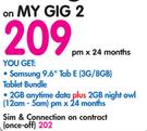 Samsung 9.6" Tab E 3G/8GB Tablet Bundle-On My Gig 2