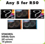 Stimorol Infinity Gum(All Variants)-5x14 Pieces