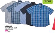 Legend Mens Check Shirt-Each