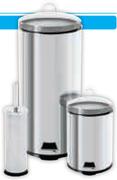 Stainless Steel Pedal Bin And Brush Set-Per Set