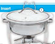 3.7Ltr Chafing Dish With Ceramic Insert-EachCeramic Bowl Included, Stainless Steel Adjustable Fuel H