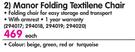 Terrace Leisure Manor Folding Textilene Chair-Each