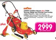 2400W Ambition Mower Plus 750W Trimmer,Blade And Trimmer Line Combo 9100-812475-Per Combo