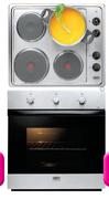 Defy Eye Level/Undecounter Oven DBO461 and 600mm Solid Plate Hob DHD358