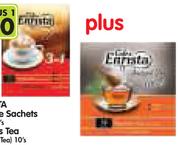 Cafe Enrista 3 In 1 Coffee Sachets(All Variants)-20's Plus Rooibos Tea(Excluding Chai Tea)-10's