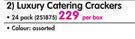 Luxury Catering Crackers 24 Pack-Per Box