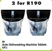 M Auto Dishwashing Machine Tablets-2x64's