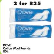 Dove Cotton Wool Rounds-2x80's