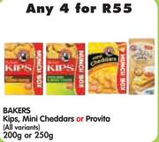 Bakers Kips, Mini Cheddars Or Provita (All Variants)-4 x 200g Or 250g