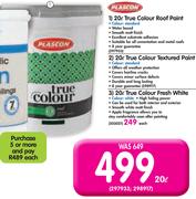 Plascon 20L True Colour Roof Paint-Each