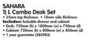 Sahara L Combo Desk Set-Per L Combo Desk