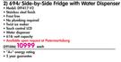 Defy 694Ltr Side By Side Fridge With Water Dispenser DFF417-V2