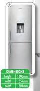 Hisense 299Ltr Combi Fridge With water Dispenser H299BME-WD-Each