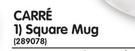 Carre Square Mug-Each
