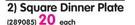  Carre Square Dinner Plate-Each
