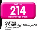 Castrol 5ltr GTX High Mileage Oil 20W-50