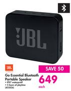 JBL Go Essential Bluetooth Portable Speaker-Each