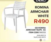 GSI Romina Armchair White-Each