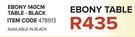 Ebony 140cm Table Black