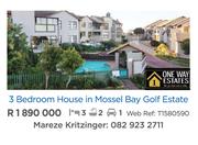 One Way Estates 3 Bedroom House In Mossel Bay Golf Estate