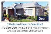 2 Bedroom House In Groenkloof