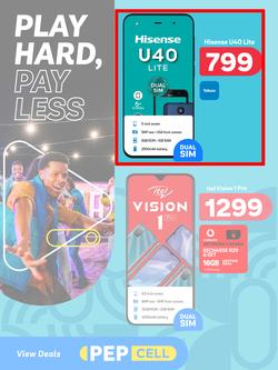 PEP Cellular : Play Hard, Pay Less (30 June - 27 July 2023), page 1