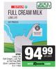 Spar Long Life Full Cream,Low Fat Or Fat Free Milk-6 x 1L Per Pack