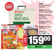 Spar Instant Noodles 5s+Pilchards In Tomato Sauce 400g+Baked Beans In Tomato Sauce 410g-For All
