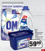 Omo Auto Washing Powder Assorted 2Kg, Liquid 1.5L Or Capsules 17s-Each