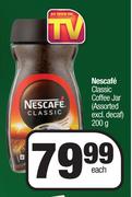 Nescafe Classic Coffee Jar Assorted Excl.Decaf-200g Each