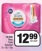 Lil-Lets Maxi Pads Assorted-7s/8s/10s Per pack