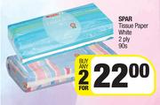 Spar Tissue Paper White 2 Ply-For Any 2 x 90s