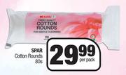 Spar Cotton Rounds-80s Per pack