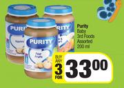 Purity Baby 3rd Foods Assorted-For Any 3 x 200ml