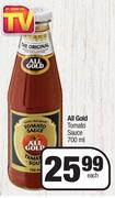 All Gold Tomato Sauce-700ml Each