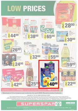SUPERSPAR EASTERN CAPE : Lower Than Low Prices (25 January - 6 February 2022) Valid In | Bluewater Bay, Amalinda, Knysna, Heather Park, Jeffery's Bay, Rosehill, Protea, Sedgefield, Spandau, page 12